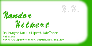 nandor wilpert business card